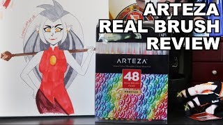 ARTEZA Real Brush Pens Review [upl. by Kauffman]