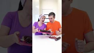 How to make Chocolate Sausage Dessert at home by Alex amp Ksyu [upl. by Eiramanit]