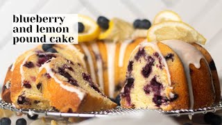 BLUEBERRY AND LEMON POUND CAKE Recipe with Lemon Glaze 🍋 [upl. by Savina386]