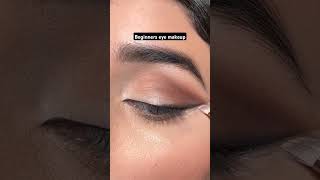 Beginners eye makeup😍✨ makeup withoutfoundation hacks eyeliner eyemakeupshortsyoutubefeedyt [upl. by Hsirrehc]