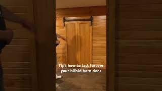 Tips How To Last Forever Your Bifold Barn Door carpenter carpentry woodworking youtubeshorts [upl. by Ainsworth294]