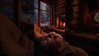 Cozy Fireplace amp Falling Snow – The Perfect Winter Relaxation relaxingvideo [upl. by Lionel]