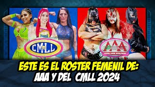 ESTE ES EL ROSTER FEMENIL DE AAA Y CMLL 2024 [upl. by Ninos]