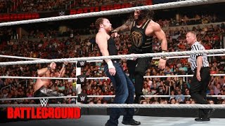 Dean Ambrose vs Roman Reigns vs Seth Rollins  WWE Title Triple Threat Match WWE Battleground 2016 [upl. by Esiocnarf]