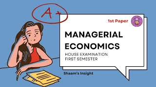 Delhi University MCOM  First Semester  Managerial Economics Past Year Paper Solution 📚 [upl. by Alilad]