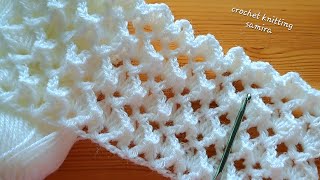 how to crochet an easy fast stitch for beginners ideal for blankets shawlseasy crochet baby blanket [upl. by Nomead267]