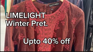 Limelight Winter Pret Collection Sale Upto 40 off  Limelight Sale Today [upl. by Aonian]