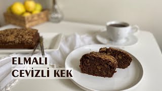 ELMALI CEVİZLİ KEK TARİFİ  TAM ÖLÇÜ ELMALI KEK  KEK NASIL YAPILIR  KEK TARİFİ [upl. by Dej]