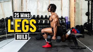 25 Mins Dumbbell Workout For Bigger Legs Build Muscle 13 [upl. by Ellerehs]