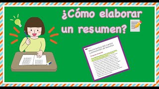 ¿Cómo hacer un resumen [upl. by Ibmab]