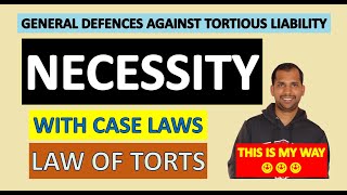 Necessity  General Defenses against Tortious Liability  Video 8 [upl. by Nillor]