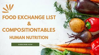 Food Exchange List and Food Composition Tables full explanationtelangana syllabus HUMAN NUTRITION [upl. by Kroy401]