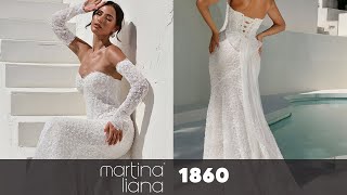 Sexy Corset Column Dress with Lace Beading and LaceUp Back  Martina Liana 1860 [upl. by Gerladina789]