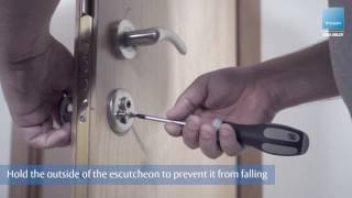 Door escutcheon replacement – TESA ASSA ABLOY [upl. by Linette]