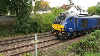 5Q32 Class 68 68023 passing Wylds Lane Junction Worcester 151024 [upl. by Prosser]