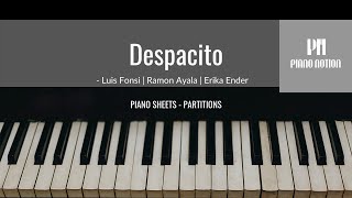 Despacito  Luis Fonsi  Simplified Piano Sheet Music [upl. by Doownil]