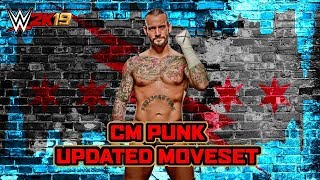 WWE 2K19 CM Punk Updated Moveset [upl. by Jermayne]