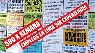 Como conseguir trabajo en lima 2024 si no tengo experiencia [upl. by Barrington]