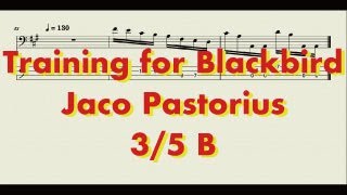 Training for Blackbird Jaco Pastorius 03 TAKE 3 BPM60130 TAB [upl. by Kessler]