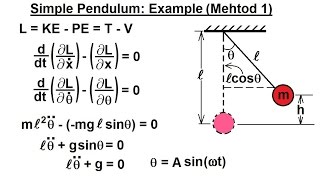 Physics 68 Lagrangian Mechanics 6 of 25 Simple Harmonic Motion Method 1 [upl. by Eitsirc]