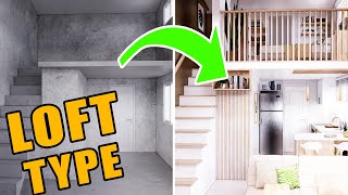 SMALL LOFT TYPE HOUSE DESIGN  Design Make Over of 24 sqm  2583 sqft Small Space [upl. by Parfitt446]