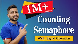 L38 Semaphores  Wait Signal Operation  Counting Semaphore  Example Operating system [upl. by Drahsar]