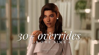 30 overrides for realistic amp aesthetic gameplay  the sims 4 [upl. by Anialam]