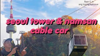 Seoul Tower amp Namsan Cable CarSouth KoreaRyan Etv [upl. by Mosi905]