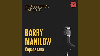 Copacabana Karaoke Version [upl. by Atrim]