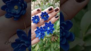 Polymer clay earrings smallbuisnesslove art artandcraft diy drawing flowers [upl. by Shaver]