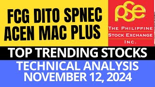 FCG  DITO  SPNEC  ACEN  MAC  PLUS  PSE TECHNICAL ANALYSIS [upl. by Teirtza1]