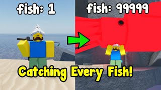 Catching Every Fish And Unlocked Secret Rod In Fisch Roblox [upl. by Lesser]