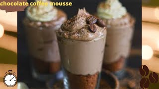 CHOCOLATE COFFEE MOUSSE WITHOUT WHIPPING CREAM IN JUST 5 MINBEST CHOCOLATE MOUSSE QUICK RECIPE [upl. by Acey461]