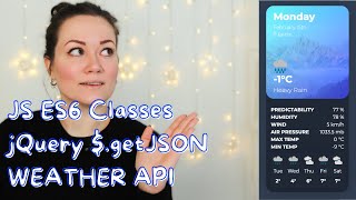 Build a weather app api project in JavaScript using a real API HTML CSS ES6 Classes and jQuery [upl. by Gnurt47]