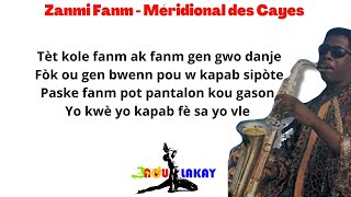 Zanmi Fanm quot Méridional des cayes quot Lyrics  Paroles [upl. by Akihsal]