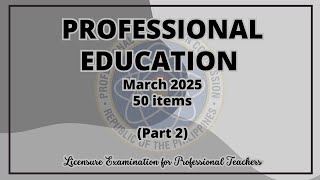 Professional Education Actual Questions  LET Reviewer  Part 2 [upl. by Gawen]