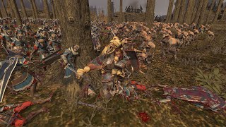 Mass Infantry  Norsca versus High Elves  Total War Warhammer 3 [upl. by Gillette]