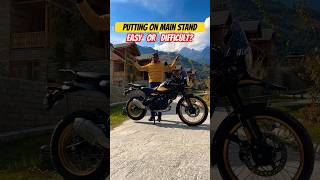 EASY or DIFFICULT to put the ROYAL ENFIELD HIMALAYAN 452 on Main Stand  BikeWale shorts [upl. by Cote]