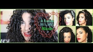 4 peinados faciles para el cabello rizado [upl. by Sirak]