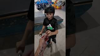 i changed his life😢 funny skatepark skate scooter comedy fun fail pain spanner [upl. by Ahtibat486]