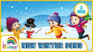 New Winter Song  Nursery rhyme for Winter Season Learning Rhymes by Indradhanush [upl. by Anhsirk]