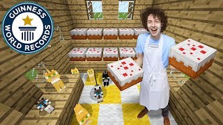 Stampy Cat Minecraft cake maker  Guinness World Records [upl. by Camila]