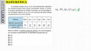 MATEMÁTICA ENEM 2024 Q137 [upl. by Nahsab]