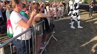 Storm Troopers Dance Manchester Bombing Victims Concert One Voice One Love [upl. by Yetsirhc]