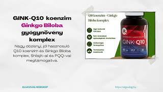 GINK Q10 – Q10 koenzim  Ginkgo Biloba gyógynövény komplex [upl. by Rosenberger]