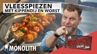 VLEESSPIEZEN op de MONOLITH ICON  Ik BBQ voor jou [upl. by Areem]