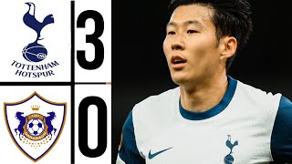 tottenham vs qarabag FK 30 Highlights  europa league 202425 Son Vs Qarabag [upl. by Ecyt]