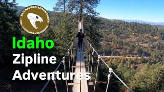 Zipline Adventure in CDA Idaho [upl. by Neelyam]