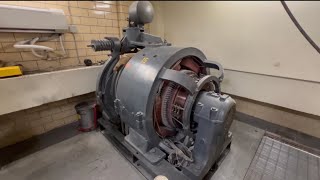 1955 Westinghouse Gearless Traction Elevator Machine Room with SCRSBL Controller Signal Control [upl. by Enyaw]