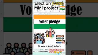 Vote special 🇮🇳👆😼 project in Excel vote election voter shortsfeed ytshorts viral excel pc [upl. by Mariya]